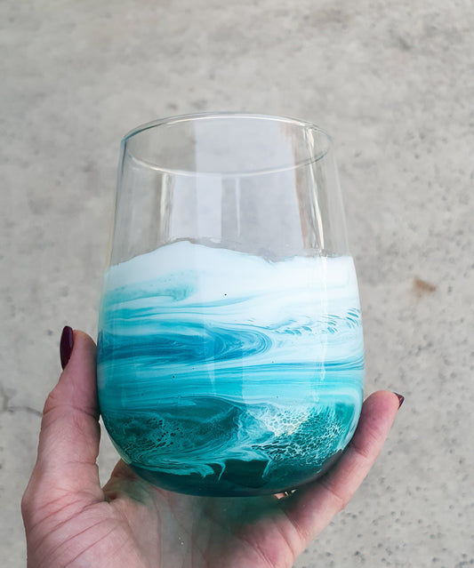Ocean wave glass