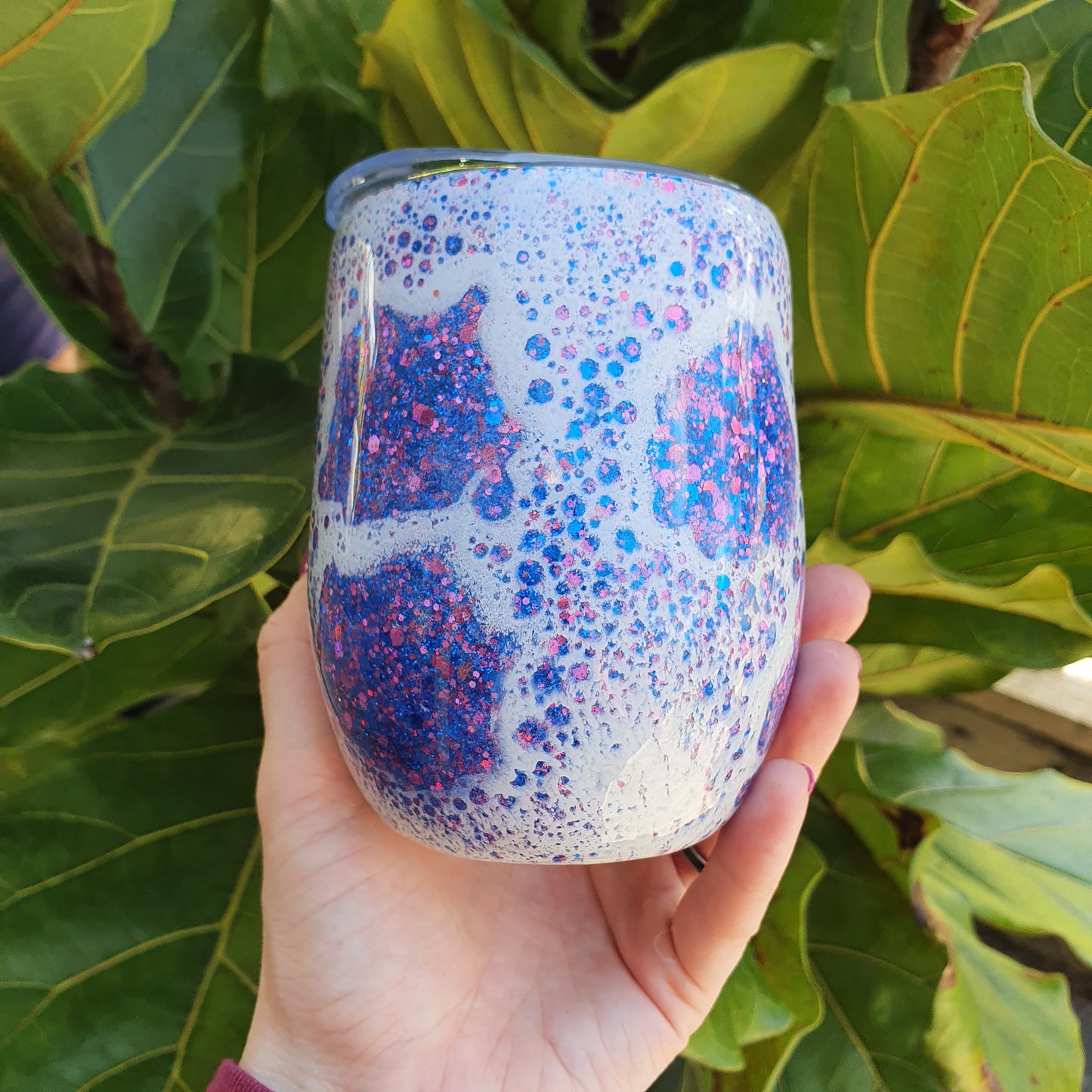 Sun & sand powerwash wine tumbler